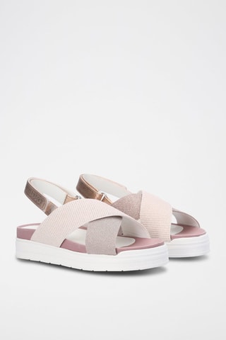 Platform Sandalen Chantal Beige en Grijs