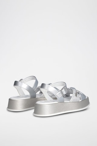 Platform Sandalen - Zilverkleurig