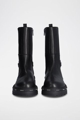 Stierenleren Enkellaarzen Taylor  Zwart