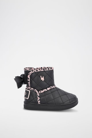 Enkellaarzen Alicia Zwart en Roze