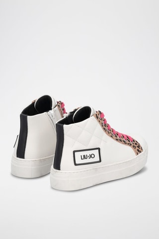 Hoge Sneakers Alicia Wit en Roze