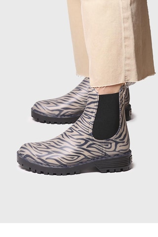 Bottines Chelsea Calvi - Noir et blanc