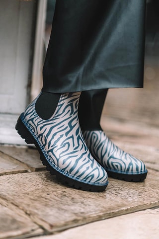 Bottines Chelsea Calvi - Noir et blanc