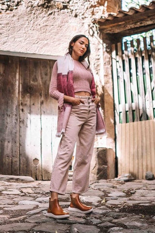 Bottines Chelsea en cuir Padua - Marron