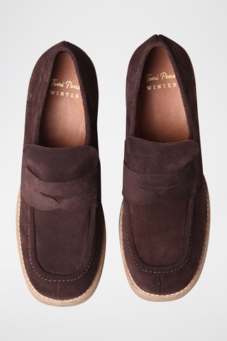 Mocassins à talons en cuir Parma - Marron