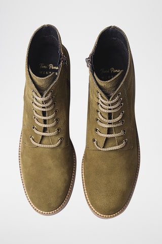 Bottines en nubuck Pavia - Kaki