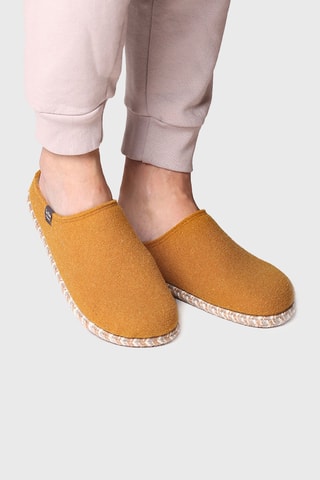 Pantoufles fourrées Tobi - Moutarde
