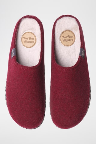 Pantoufles fourrées Tobi - Bordeaux
