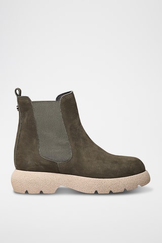 Bottines Chelsea en nubuck Davinia - Kaki