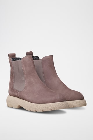 Bottines Chelsea en nubuck Davinia - Taupe