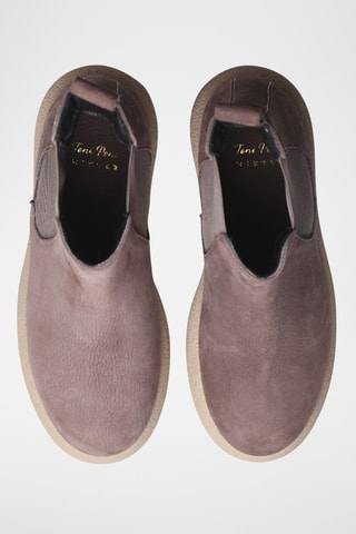 Bottines Chelsea en nubuck Davinia - Taupe