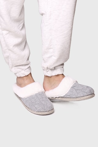 Pantoufles fourrés Deli - Gris