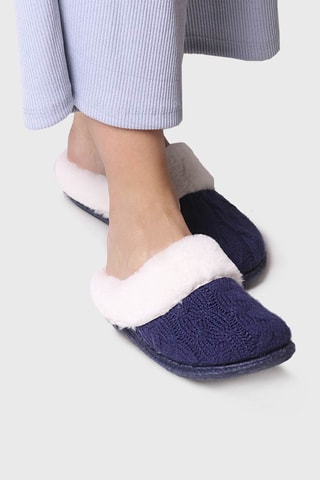 Pantoufles fourrés Deli - Bleu