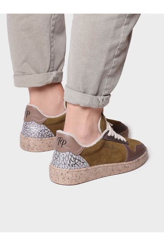 Baskets en cuir Alexandra - Vert olive