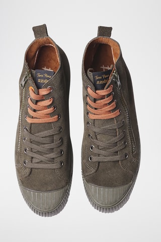 Baskets montantes en cuir Garda - Kaki