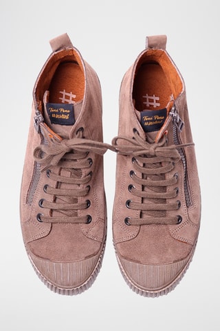 Baskets montantes en cuir Garda - Taupe