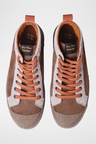 Baskets montantes en cuir Gava - Taupe