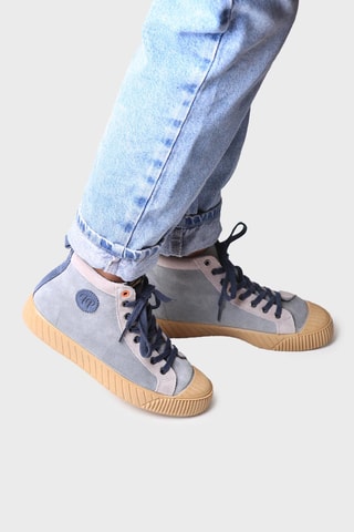 Baskets montantes en cuir Gava - Bleu