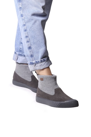 Bottines chaussettes en laine Goda - Gris