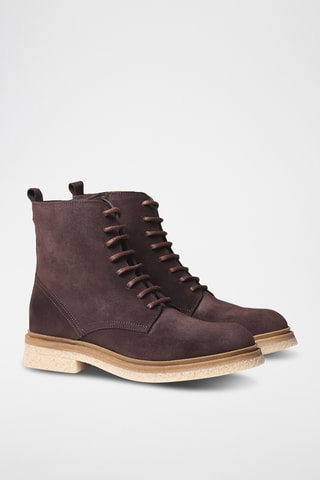 Bottines en nubuck Lou - Marron