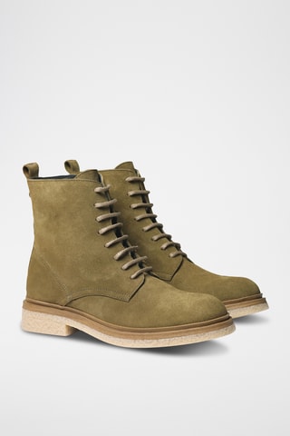 Bottines en nubuck Lou - Kaki
