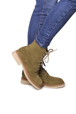 Bottines en nubuck Lou - Kaki