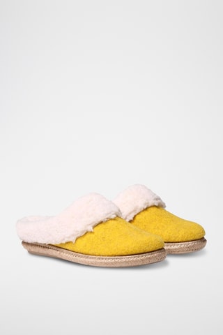 Pantoufles fourrés Miri - Jaune