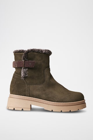 Bottines fourrées en nubuck Misuri - Kaki