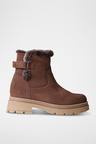 Bottines fourrées en nubuck Misuri - Taupe