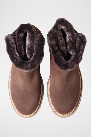 Bottines fourrées en nubuck Misuri - Taupe