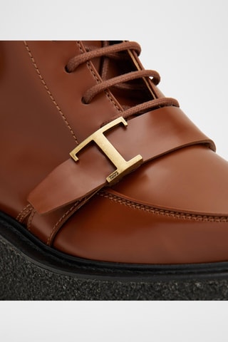 Leren Enkellaarzen - Bruin