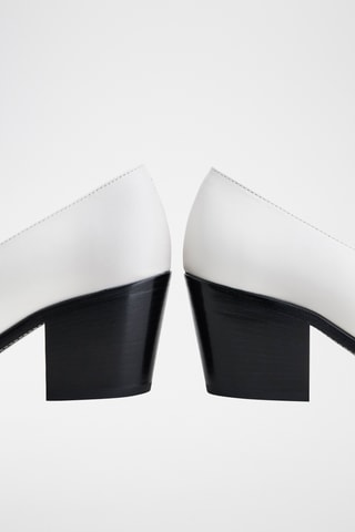 Leren Mocassins met Hak - Wit