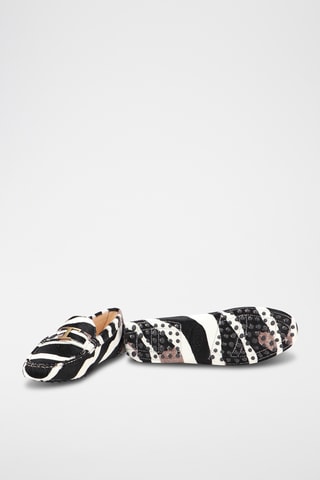 Leren Mocassins - Zwart en Wit