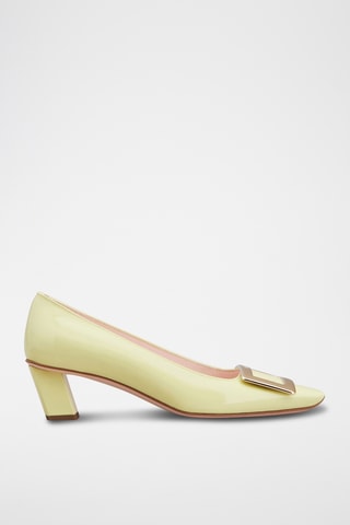 Lakleren Pumps - Zachtgeel