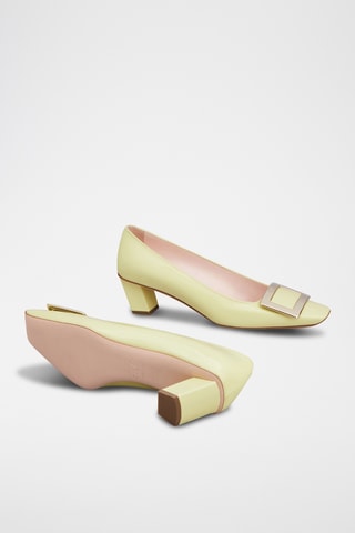 Lakleren Pumps - Zachtgeel