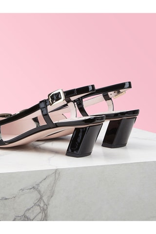 Lakleren Pumps - Zwart