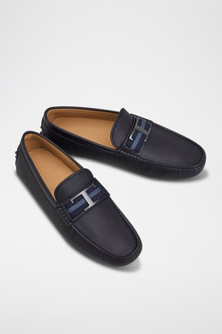 Leren Mocassins - Marineblauw