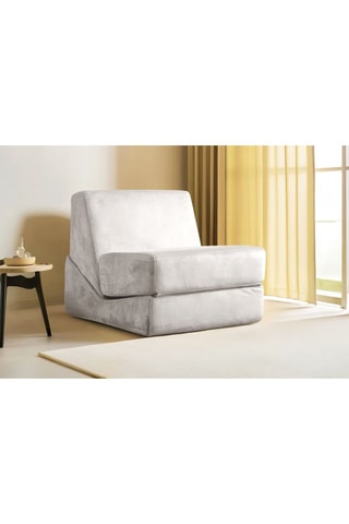 Chauffeuse Origami Convertable - Crème - 1 place - Tissu