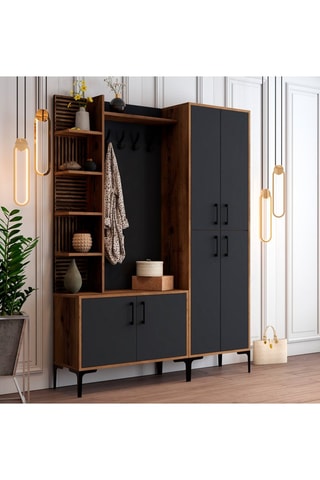 Meuble d'entrée 6 portes - 200 x 150 x 35 cm
