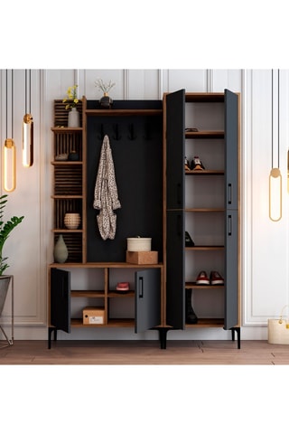 Meuble d'entrée 6 portes - 200 x 150 x 35 cm