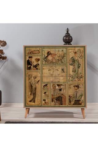 Meuble de rangement 4 portes  - 95 x 111 x 36 cm