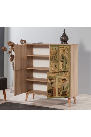 Meuble de rangement 4 portes  - 95 x 111 x 36 cm