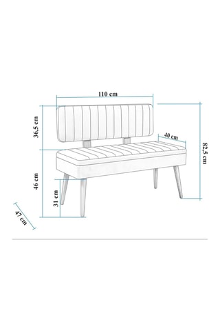 Banc-coffre Vina - Beige et imitation pin