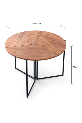 Table à manger pliable  - 100 x 100 x 72 cm