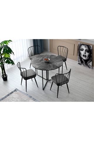 Table à manger pliable Yaprak  - 100 x 100 x 72 cm