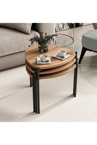 3 tables gigognes  - 45 x 45 x 45 / 45 x 40 x 45 et 45 x 35 x 45 cm