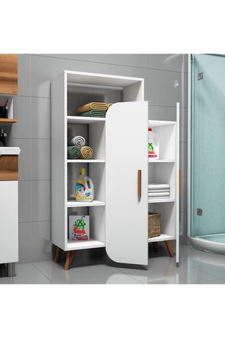 Bibliothèque et armoire intégrée 2 portes - 90 x 140 x 32 cm