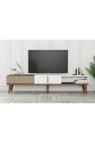 Meuble TV 2 abattants  - 180 x 40 x 35 cm