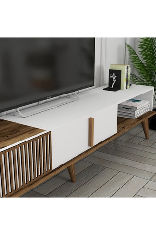 Meuble TV 2 abattants  - 180 x 40 x 35 cm