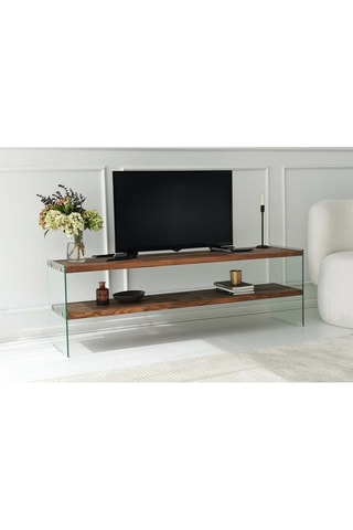 Meuble TV Aqua TV  - Structure en bois massif - 140 x 45 x 35  cm